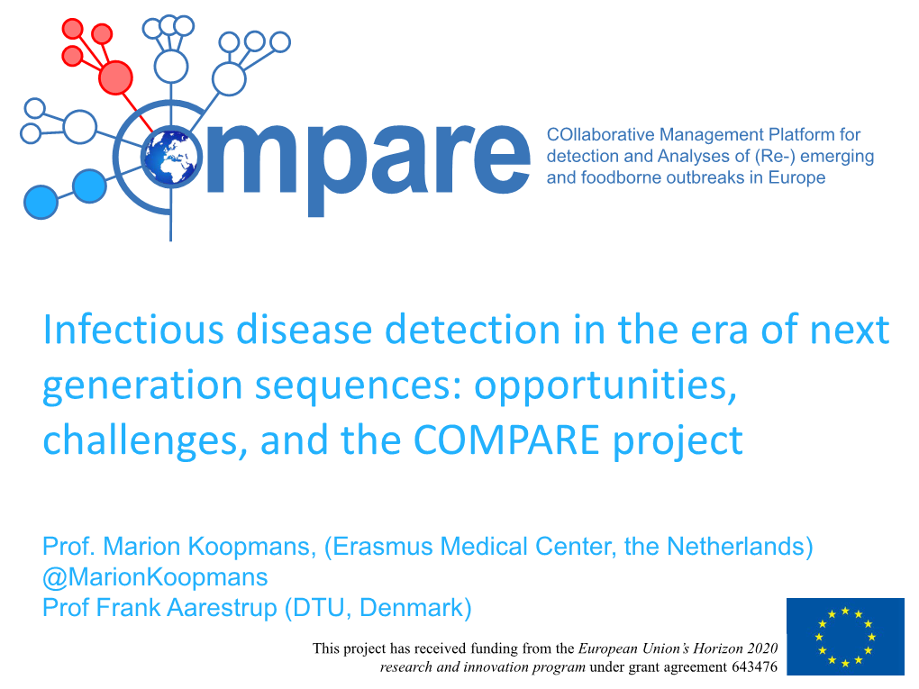 Infectious Disease Detection in the Era of Next Generation Sequences: Opportunities, Challenges, and the COMPARE Project