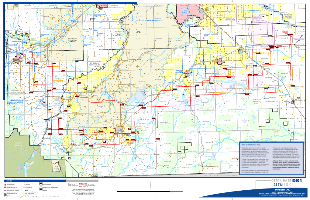 GOOSE LAKE to ETZIKOM COULEE TRANSMISSION PROJECT Study Area Irrigated Parcel Errors in the Data May Be Present