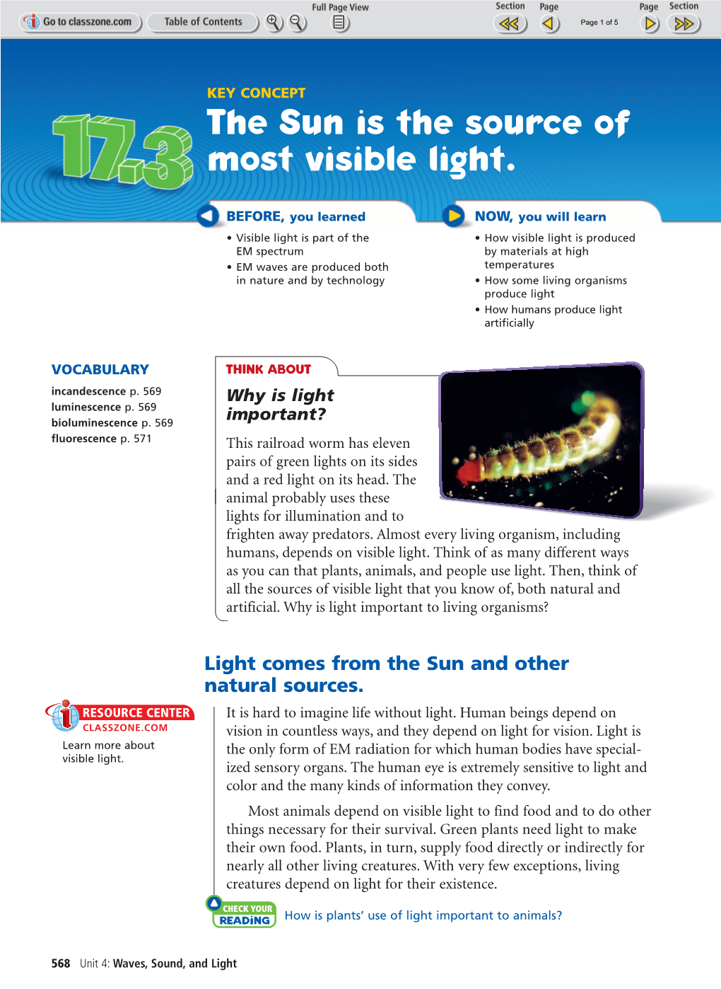 The Sun Is the Source of Most Visible Light