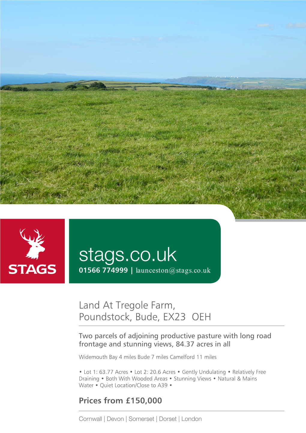 Land at Tregole Farm, Poundstock, Bude, EX23 OEH