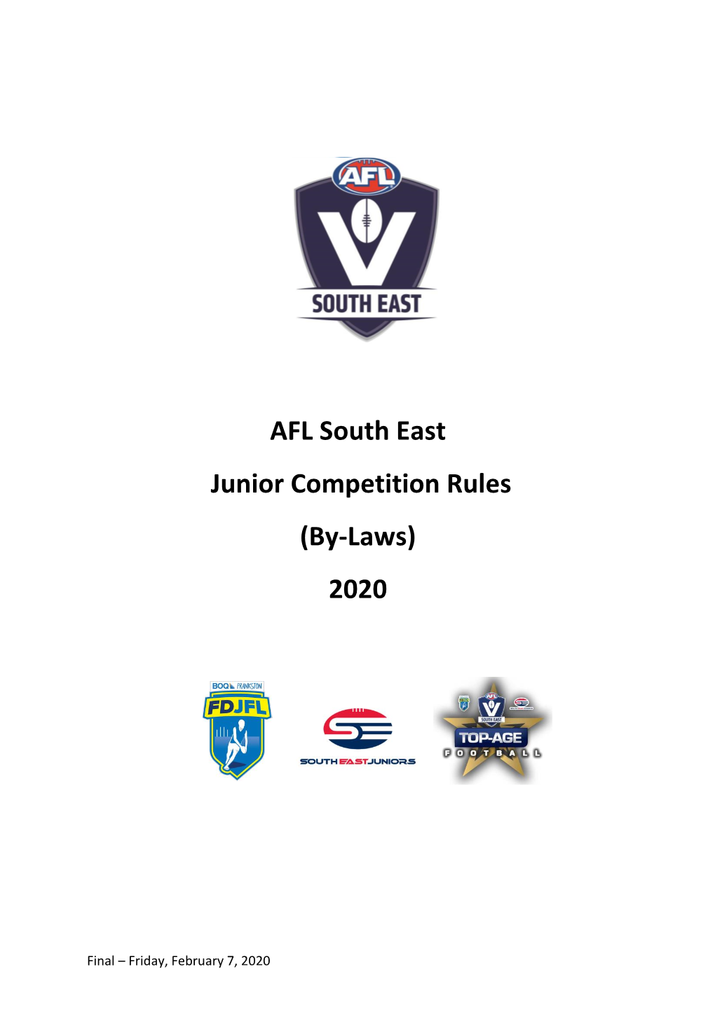 Aflse Junior Competition Rules 2