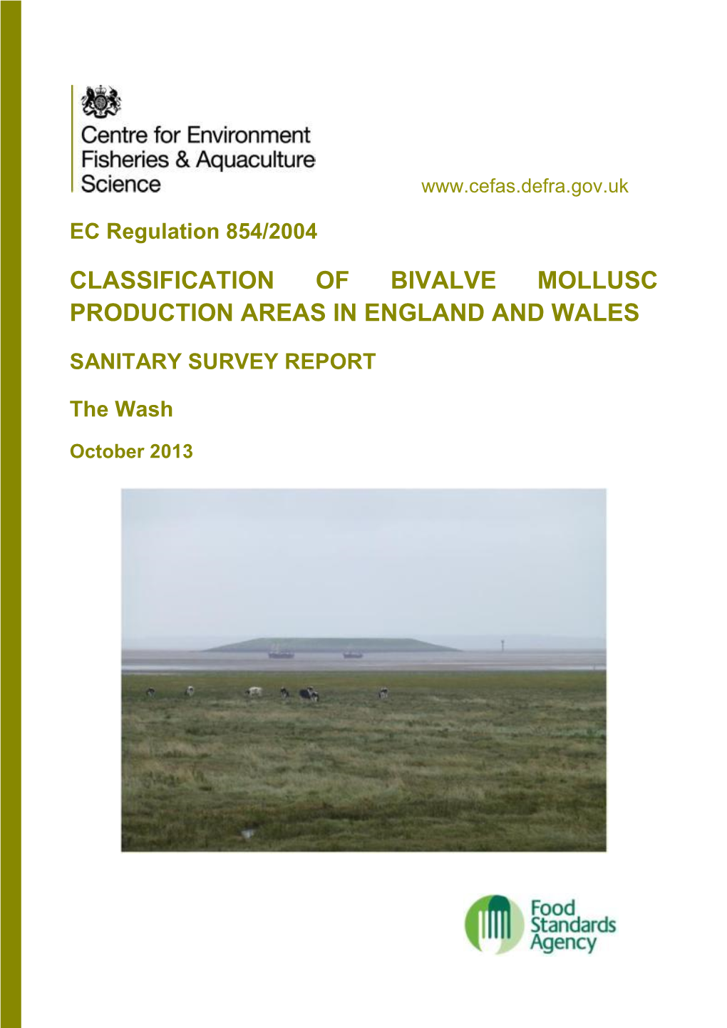 SANITARY SURVEY REPORT the Wash October 2013