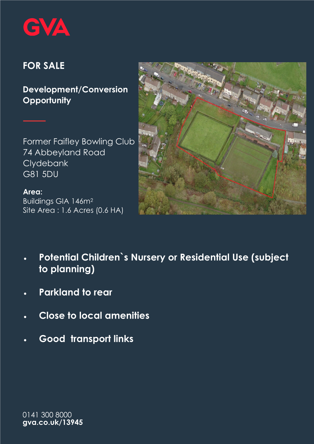 FOR SALE Potential Children`S Nursery Or Residential Use (Subject