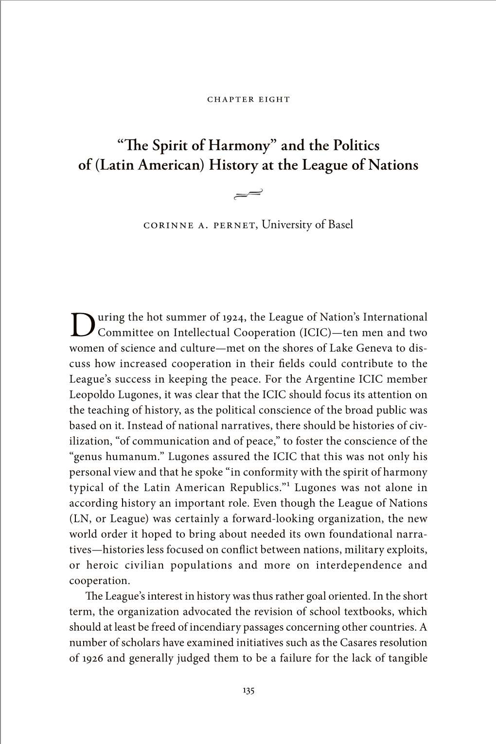 And the Politics of (Latin American) History at the League of Nations O Corinne A