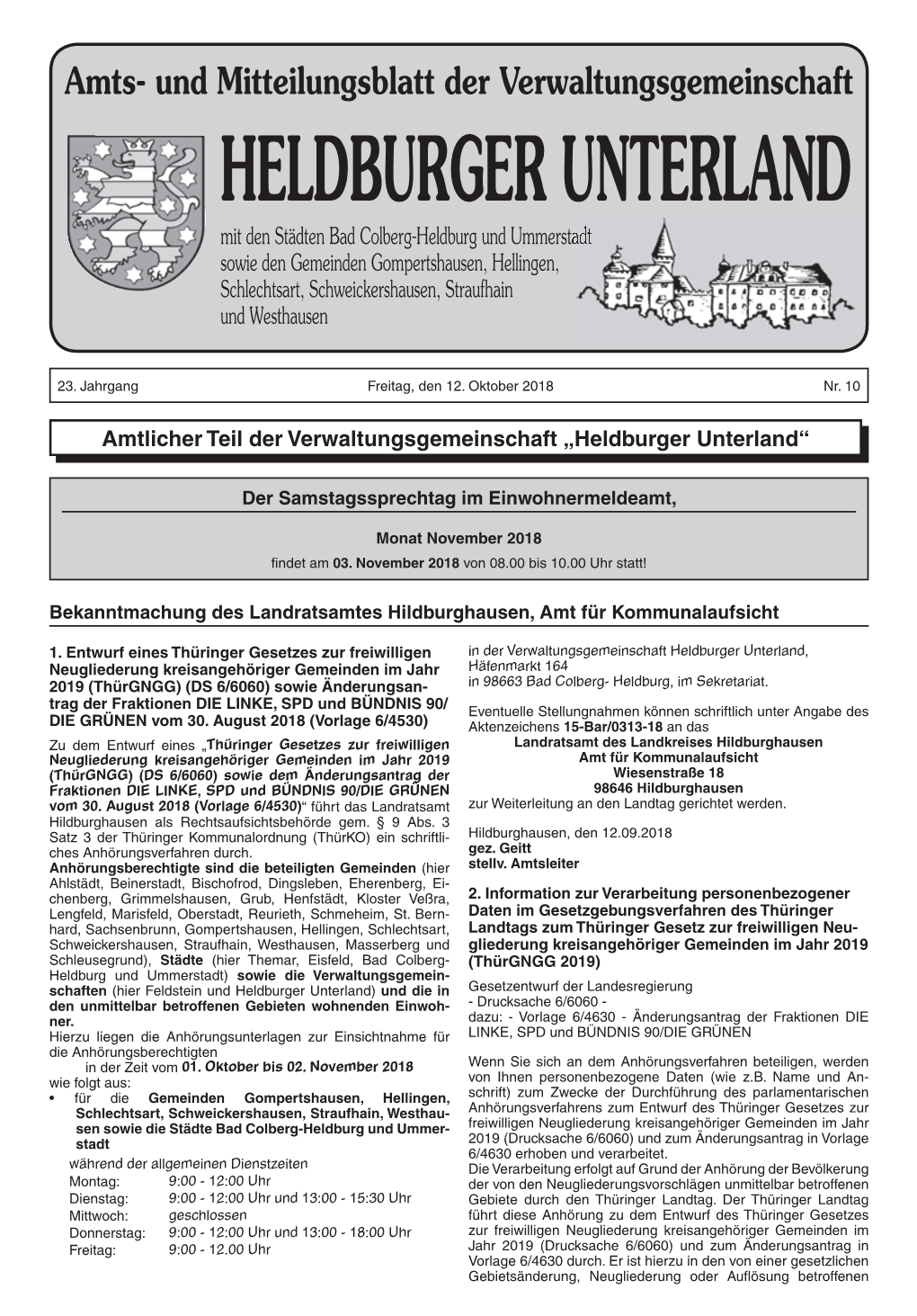 Amtsblatt Ausgabe 10