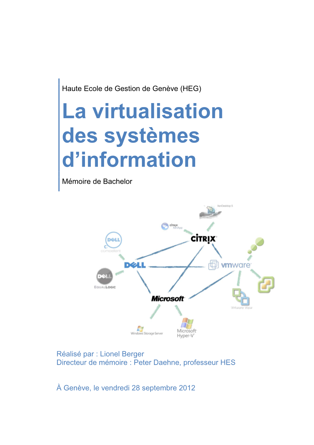 La Virtualisation Des Systèmes D'information