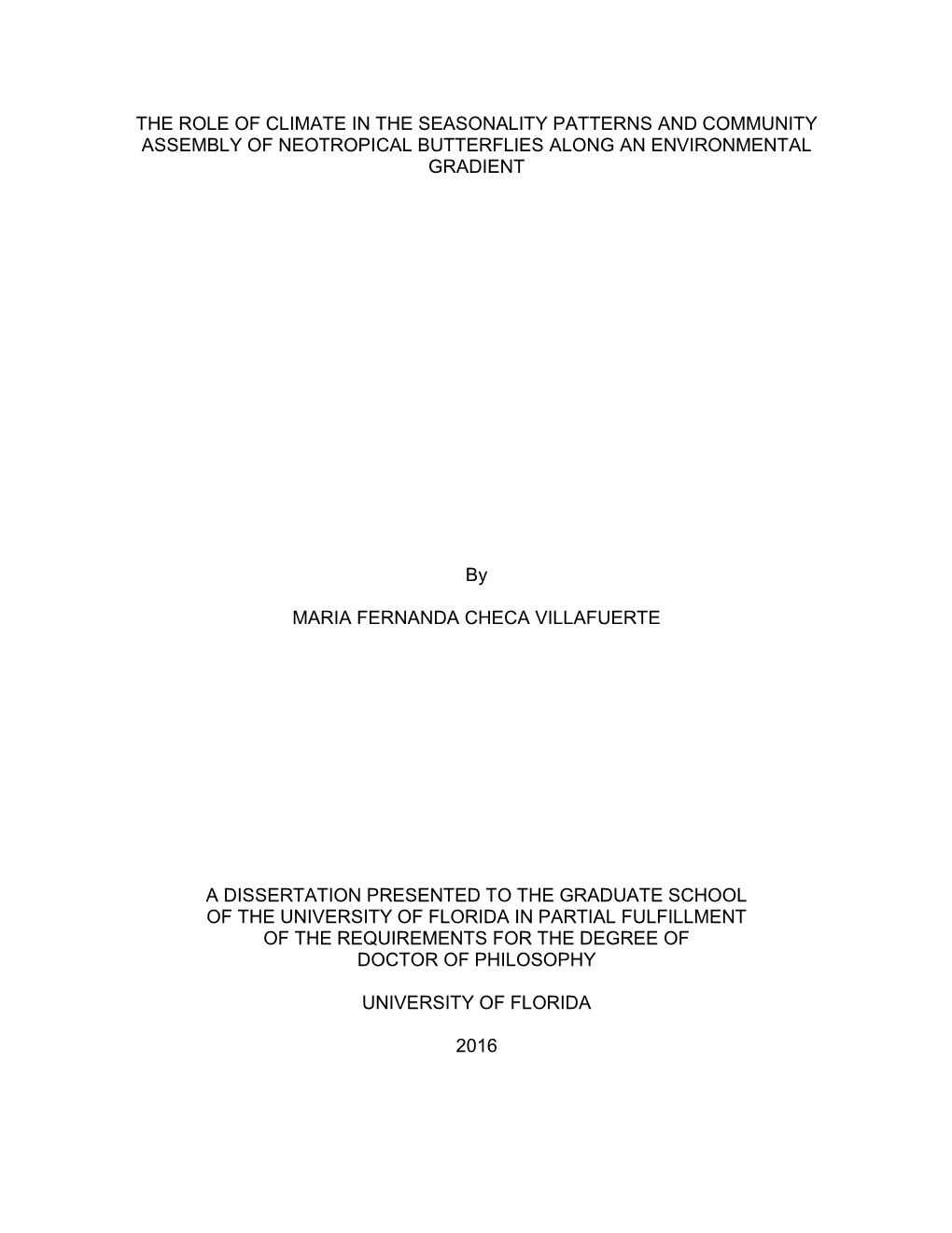 University of Florida Thesis Or Dissertation Formatting