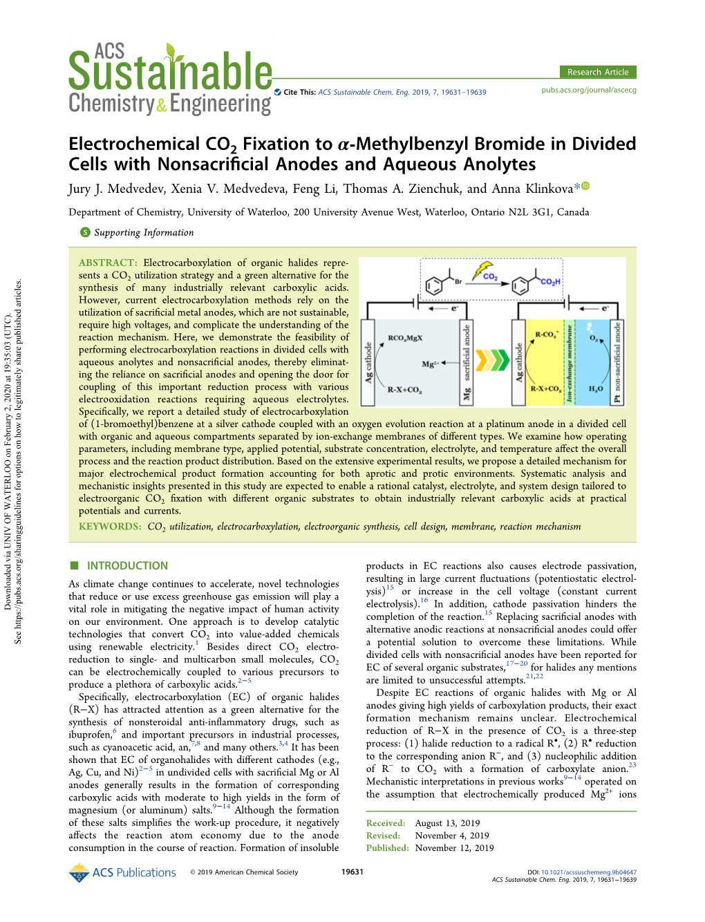 PDF) Heterogeneous Catalyst for Asymmetric Carboxylation of Benzyl − Bromides with CO2