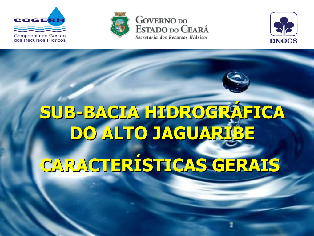 Sub-Bacia Hidrográfica Do Alto Jaguaribe