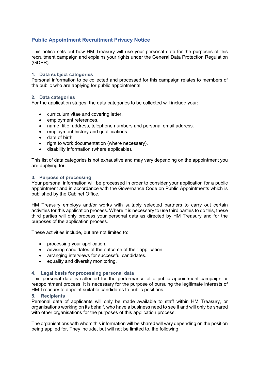 Public Appointment Recruitment Privacy Notice.Docx
