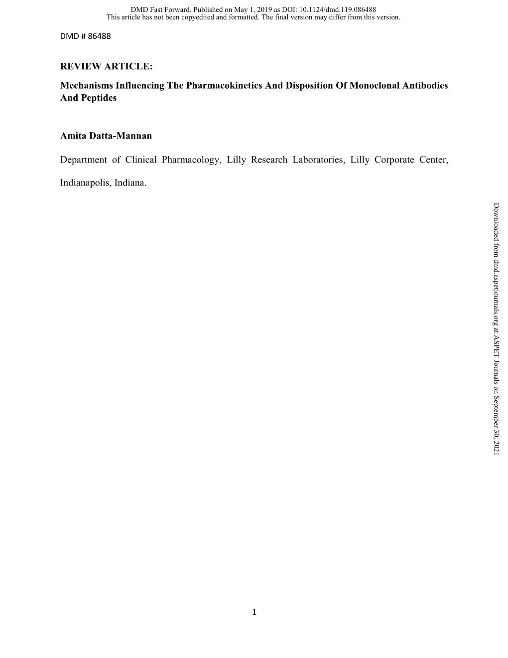 Mechanisms Influencing the Disposition of Monoclonal