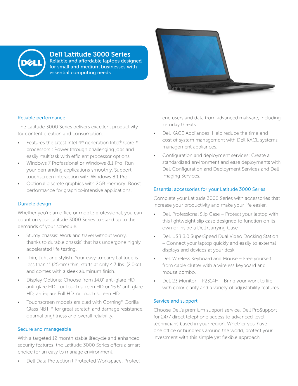 Dell Latitude 3000 Series Reliable and Affordable Laptops Designed for Small and Medium Businesses with Essential Computing Needs