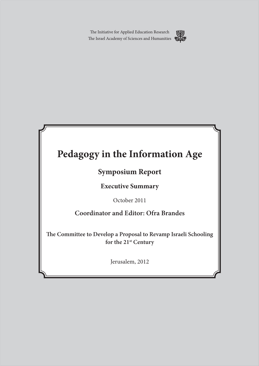 Pedagogy in the Information Age