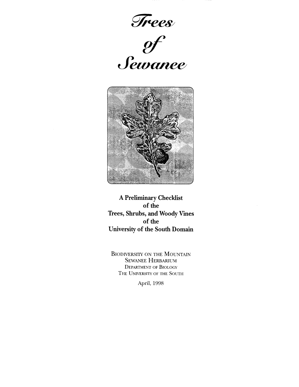 Trees of Sewanee Brochure