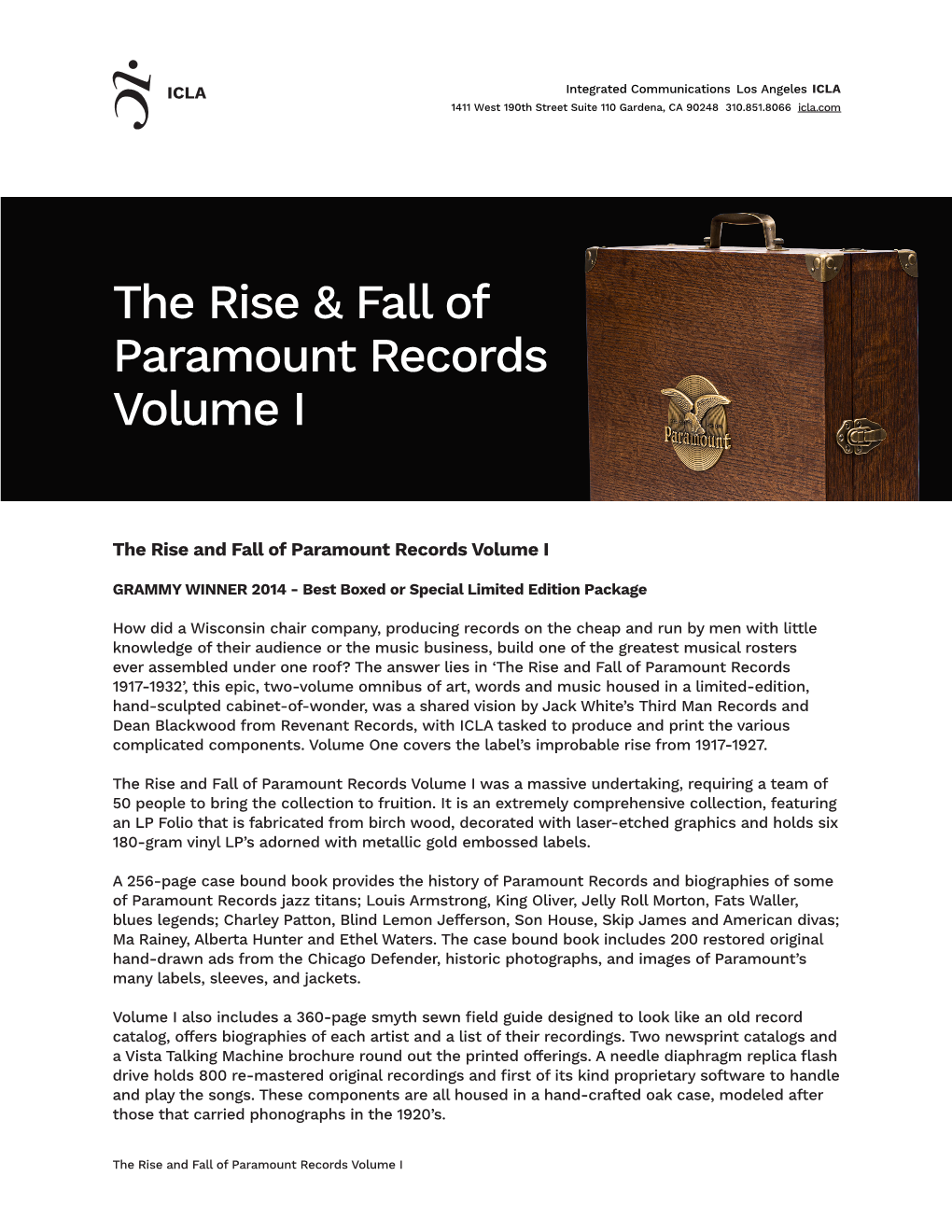 The Rise & Fall of Paramount Records Volume I