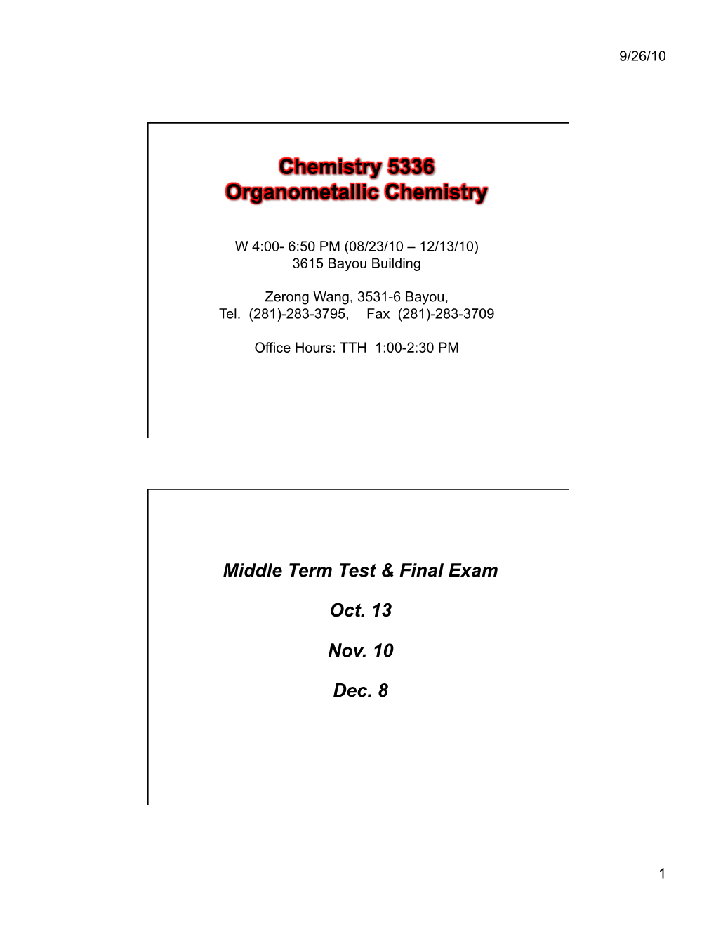 6 Organometallic Chemistry