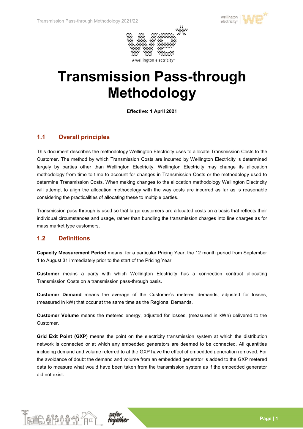 Transmission Pass-Through Methodology 2021/22