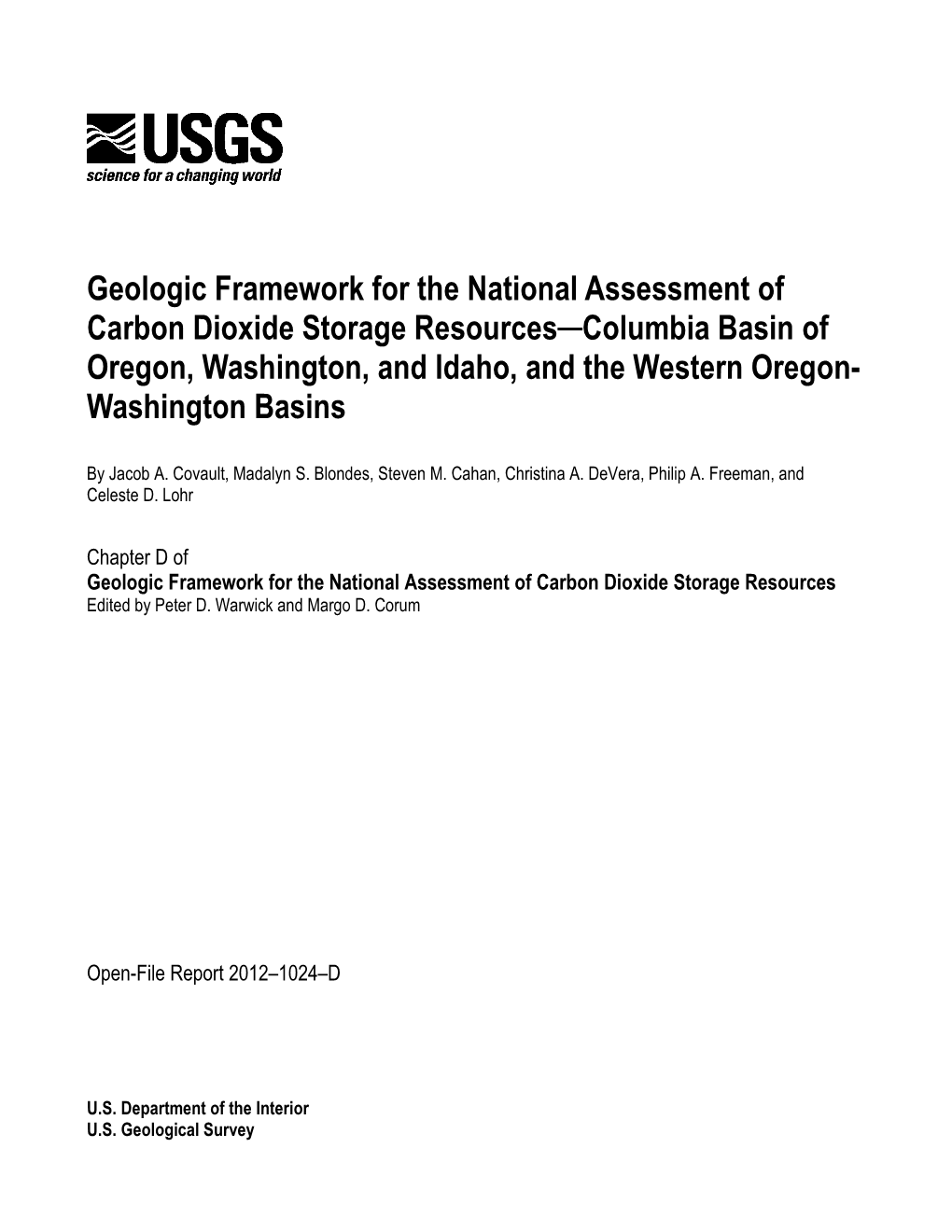 Geologic Framework for the National Assessment of Carbon Dioxide