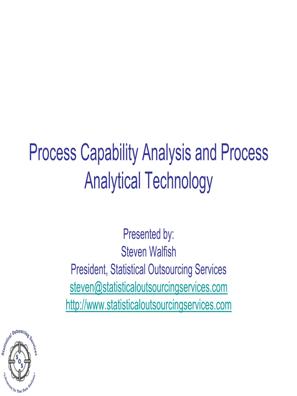 Process Capability Analysis and Process Analytical Technology