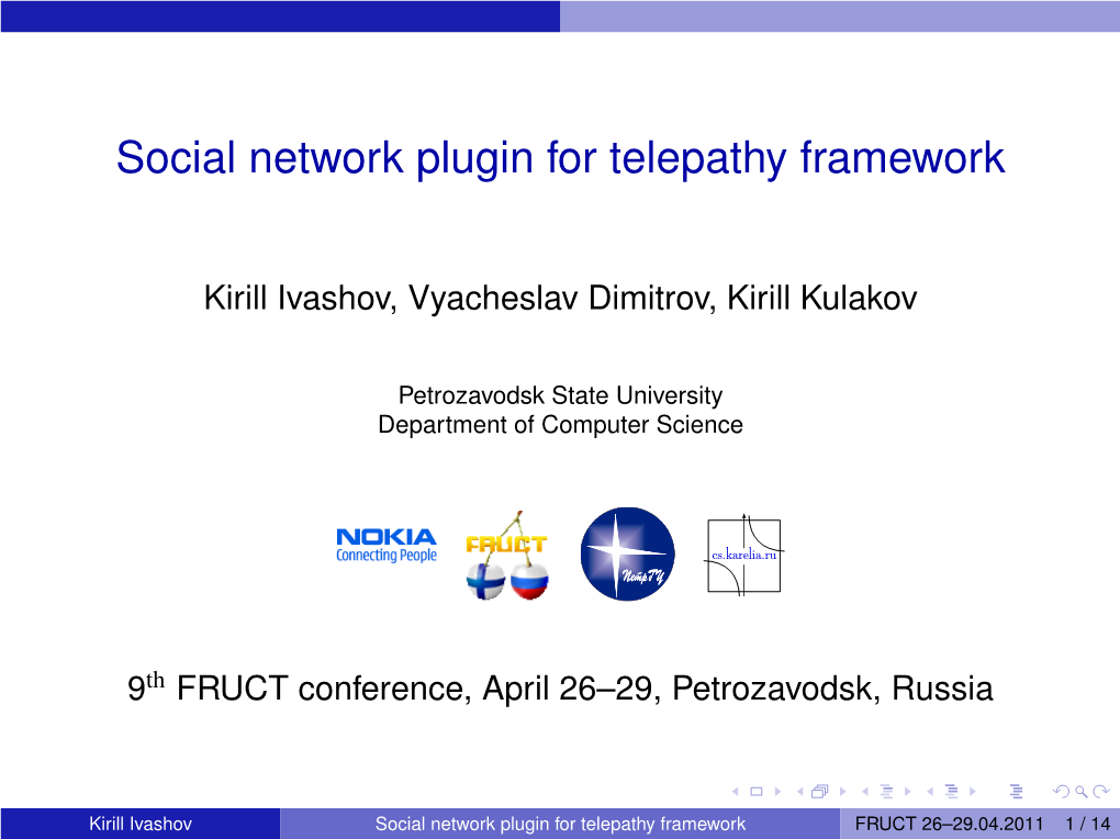 Social Network Plugin for Telepathy Framework