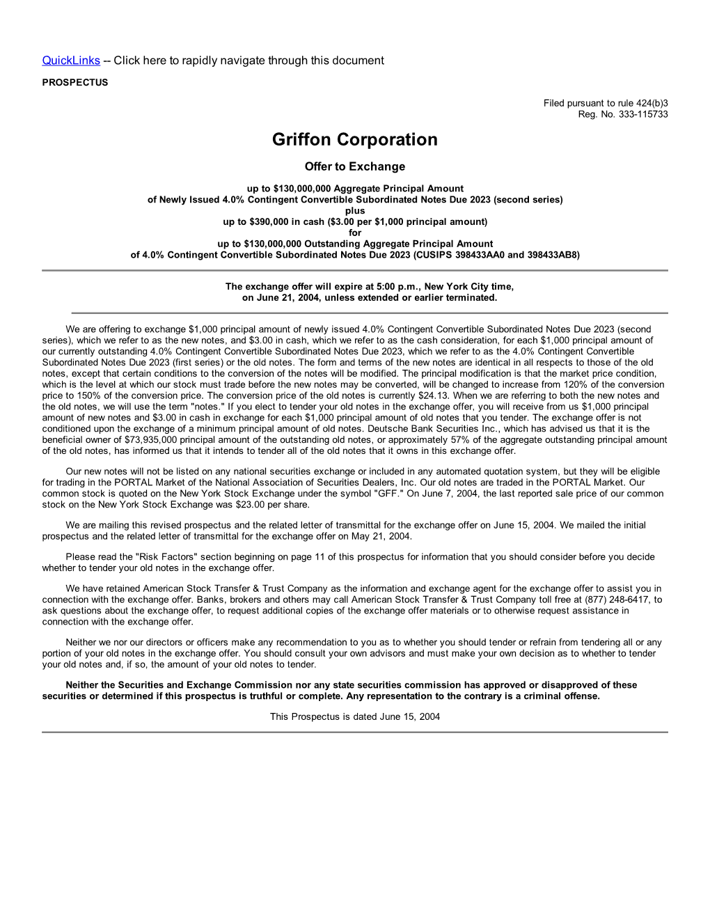 Griffon Corporation