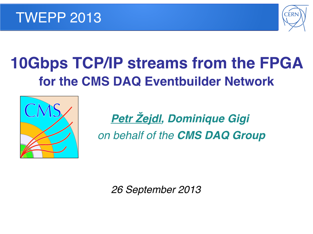 10Gbps TCP/IP Streams from the FPGA for the CMS DAQ Eventbuilder Network