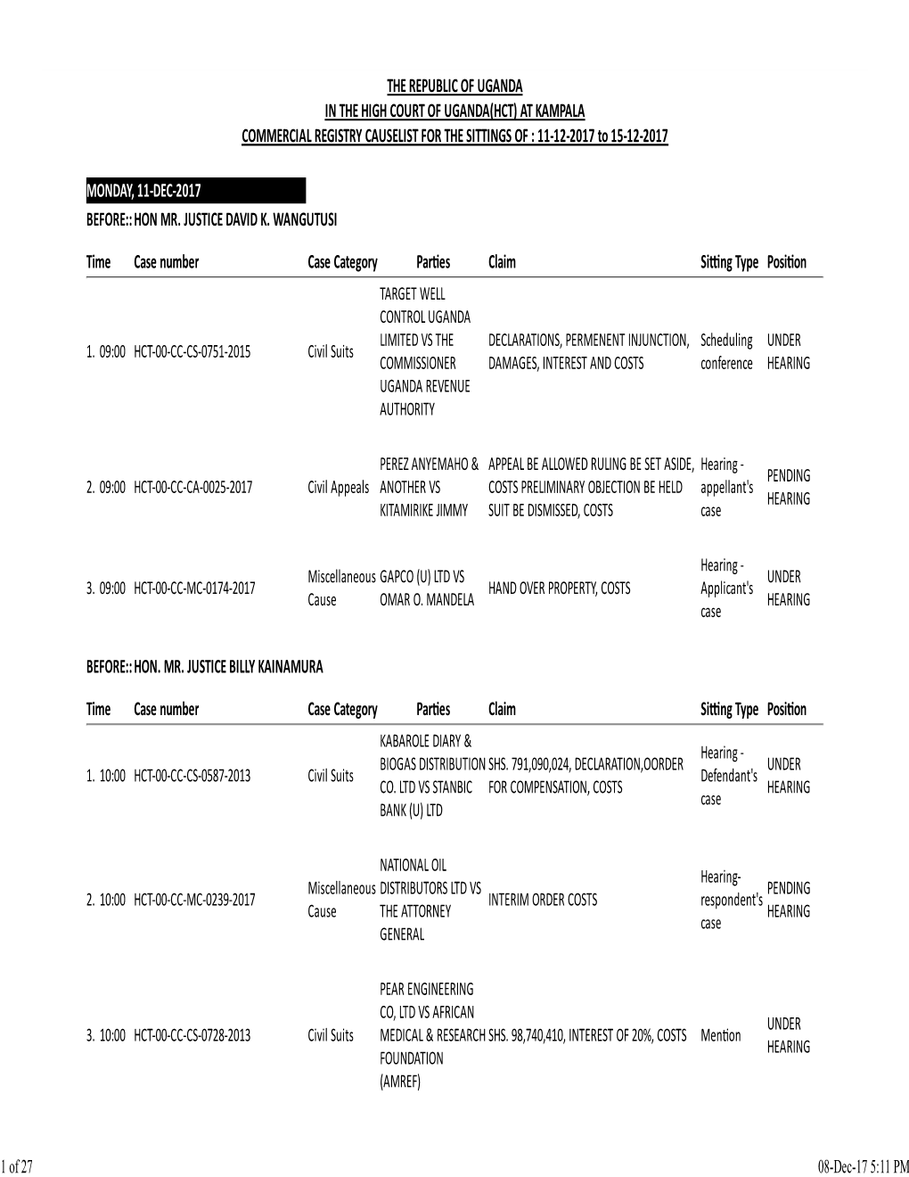 Court Case Administration System