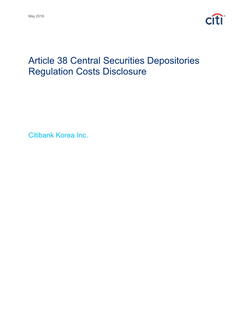 CSDR Costs Disclosure