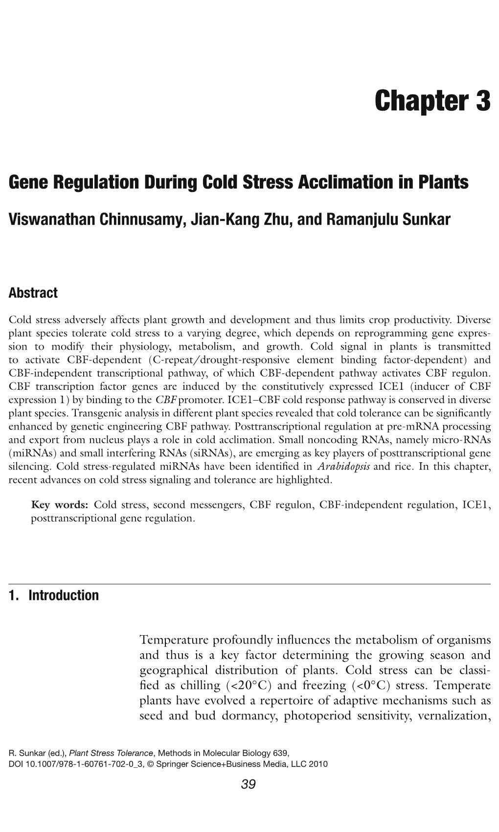 Plant Stress Tolerance: Methods and Protocols