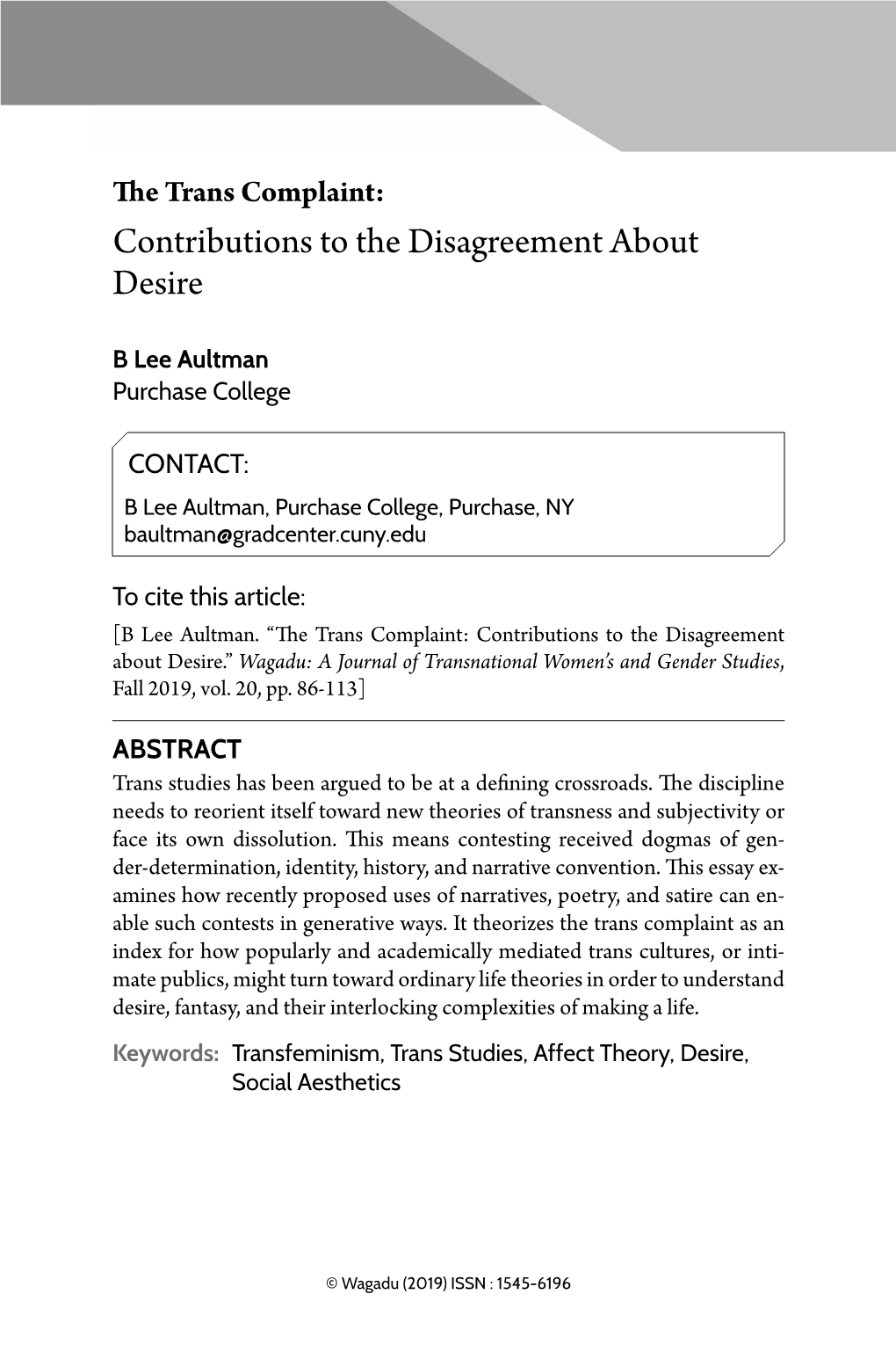 Contributions to the Disagreement About Desire