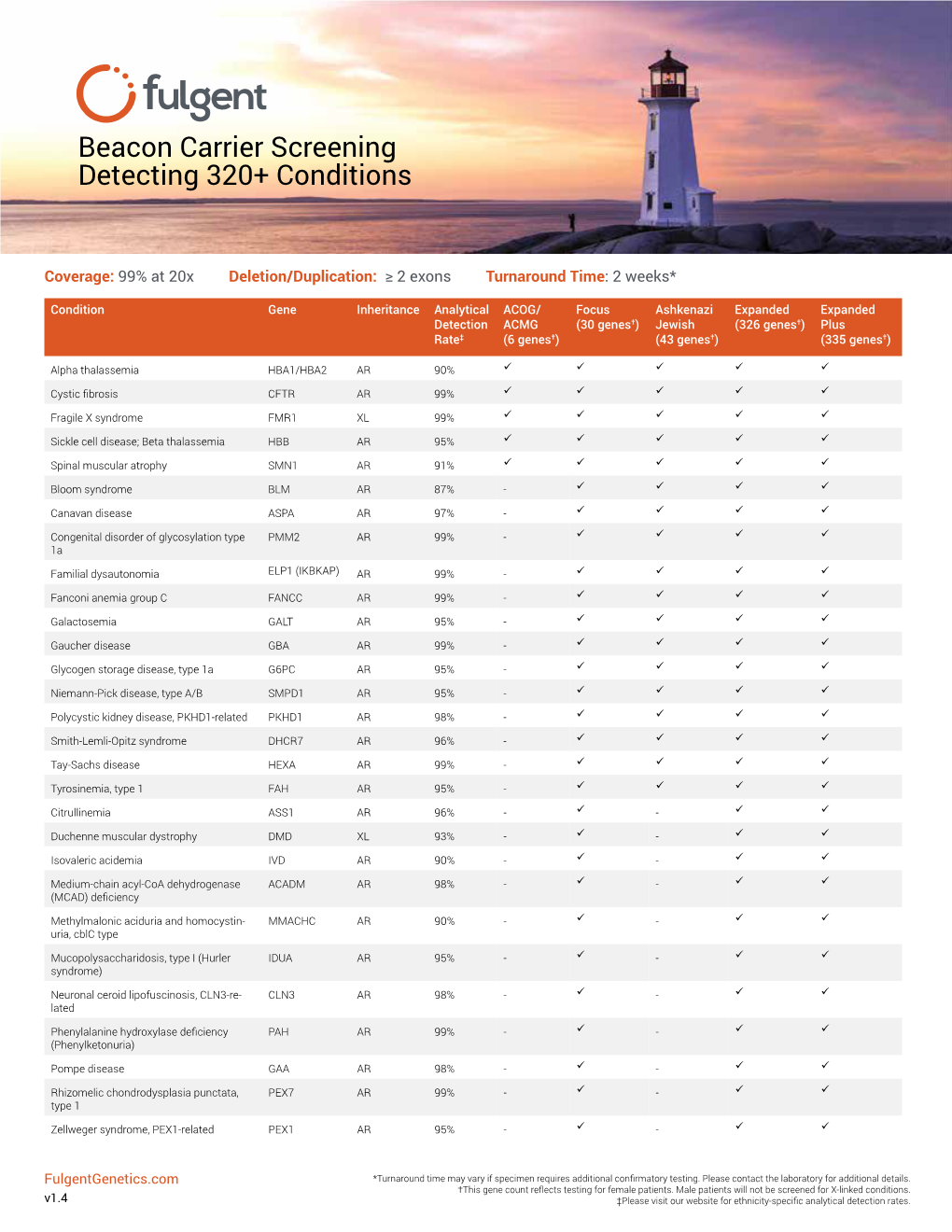 Beacon Carrier Screening Detecting 320+ Conditions