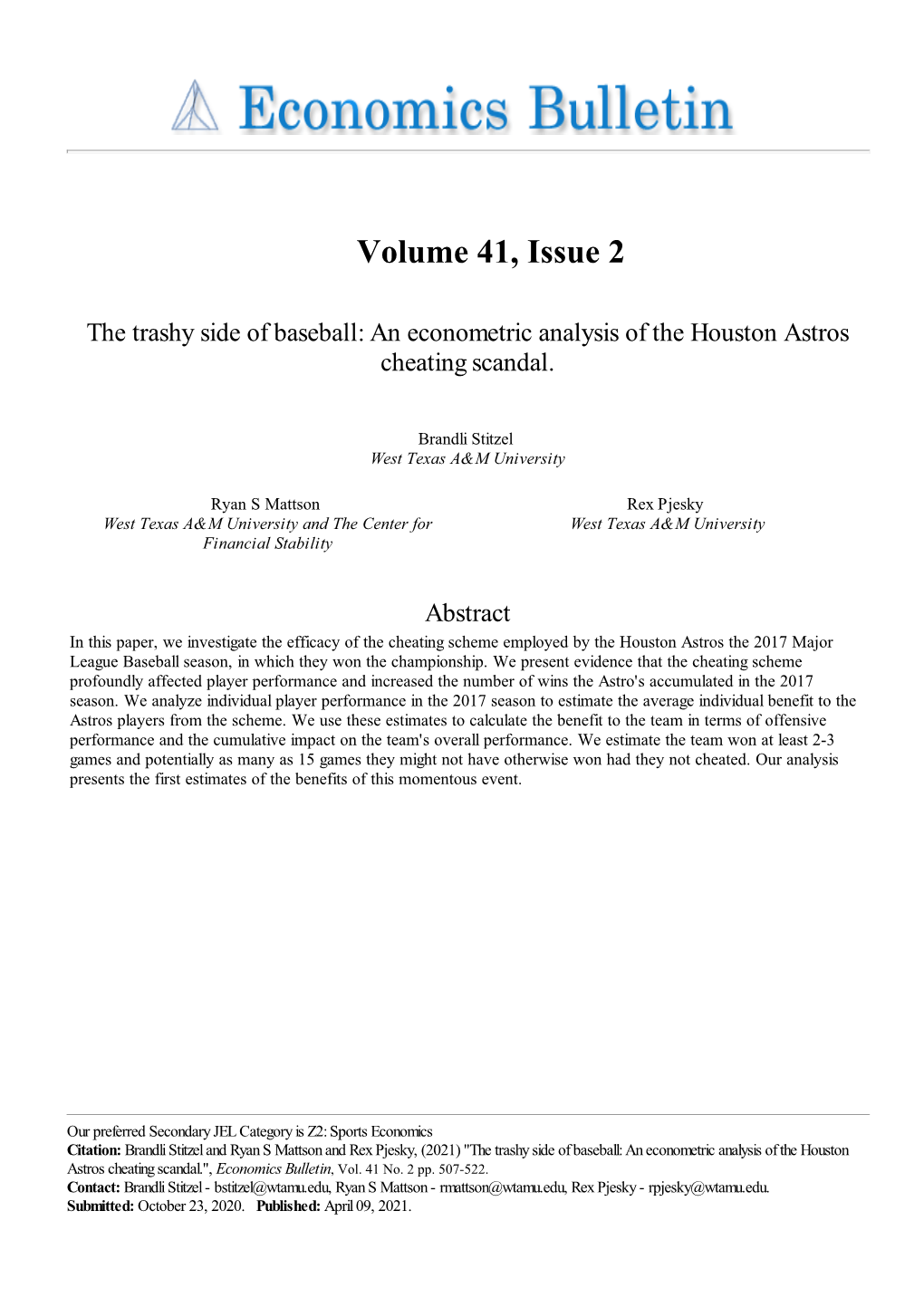 Volume 41, Issue 2