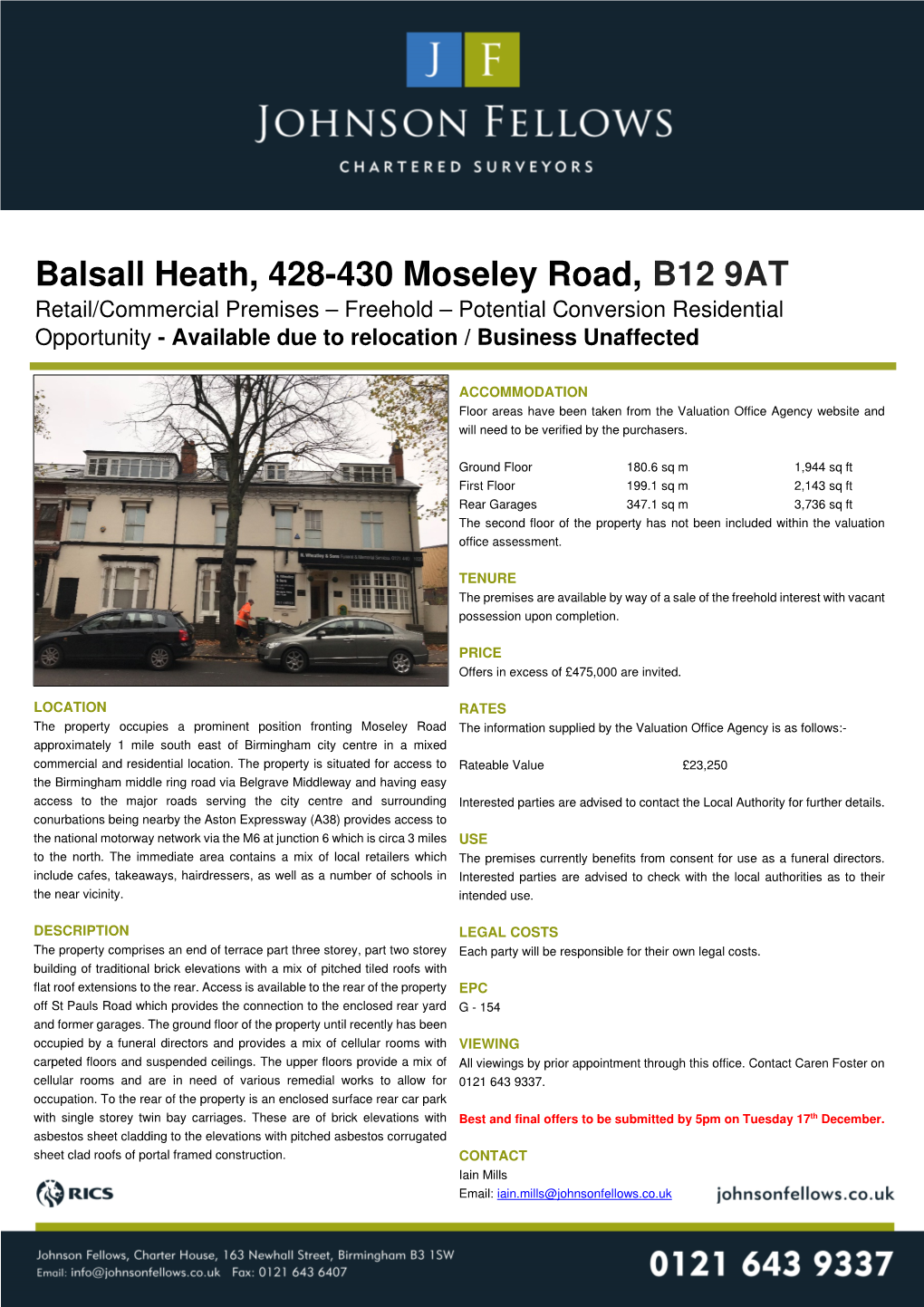 Balsall Heath, 428-430 Moseley Road, B12