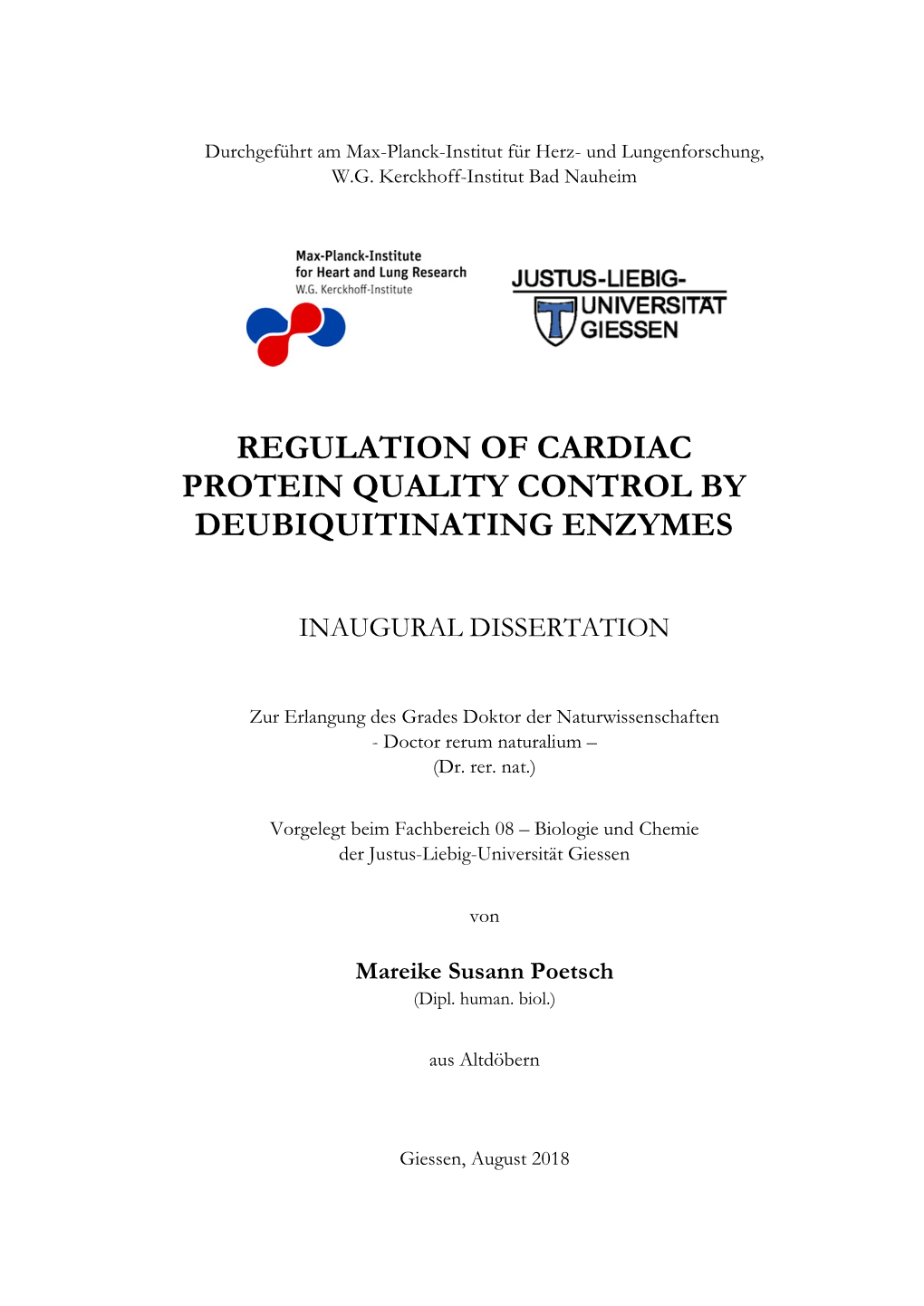 Regulation of Cardiac Protein Quality Control by Deubiquitinating Enzymes