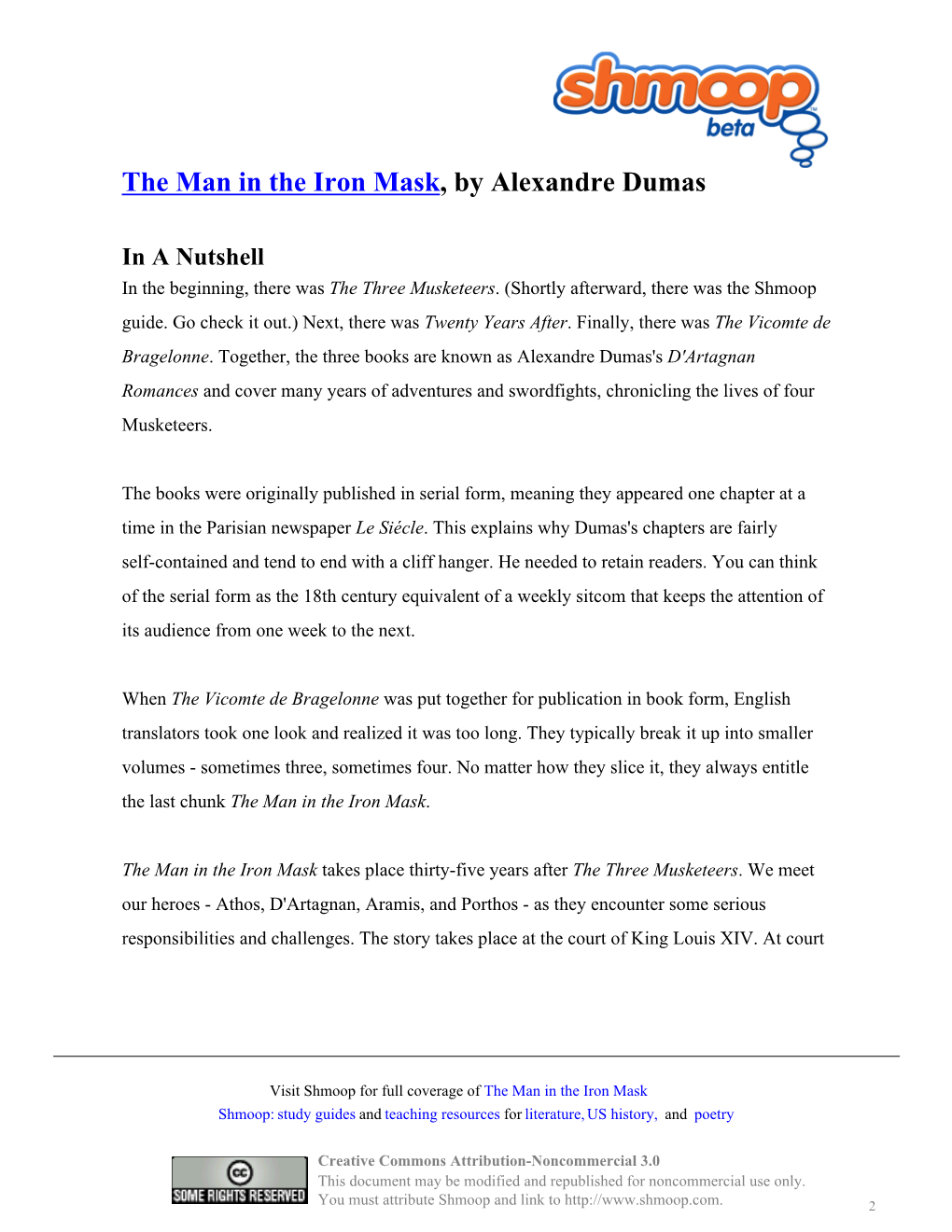 The Man in the Iron Mask, by Alexandre Dumas
