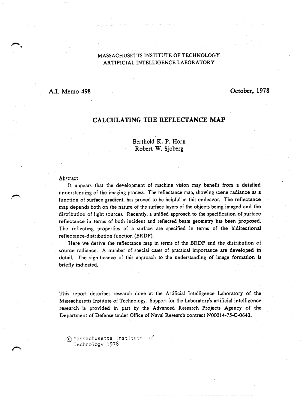 Calculating the Reflectance Map