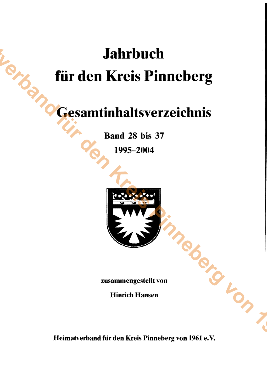 Heimatverband Für Den Kreis Pinneberg Von 1961 E.V