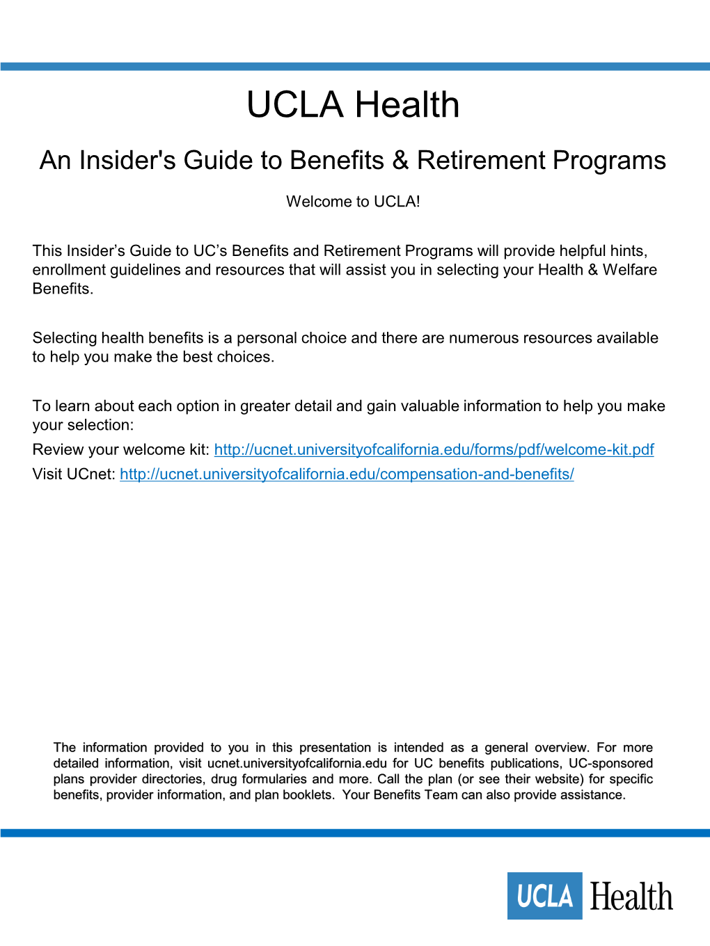 An Insider's Guide to Benefits & Retirement Programs