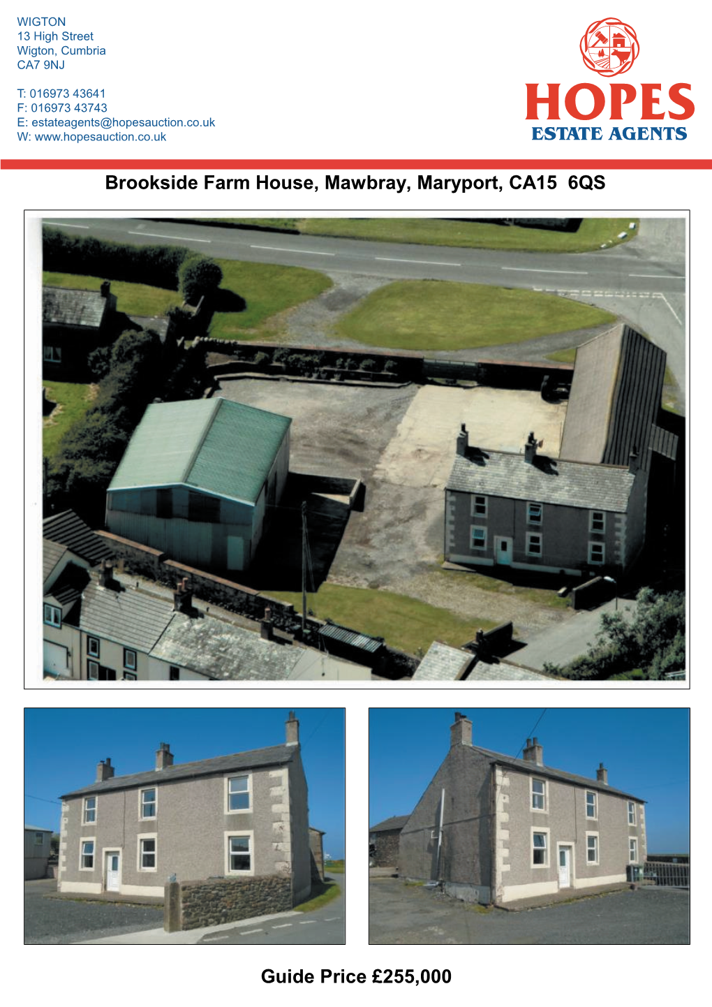 Brookside Farm House, Mawbray, Maryport, CA15 6QS Guide Price