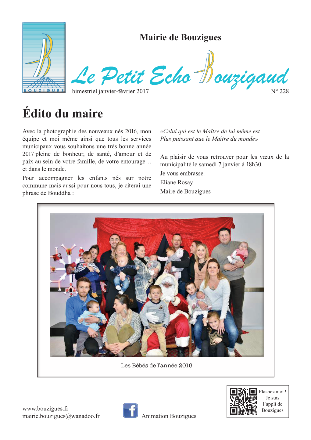 Le Petit Echo Ouzigaud Bimestriel Janvier-Février 2017 N° 228