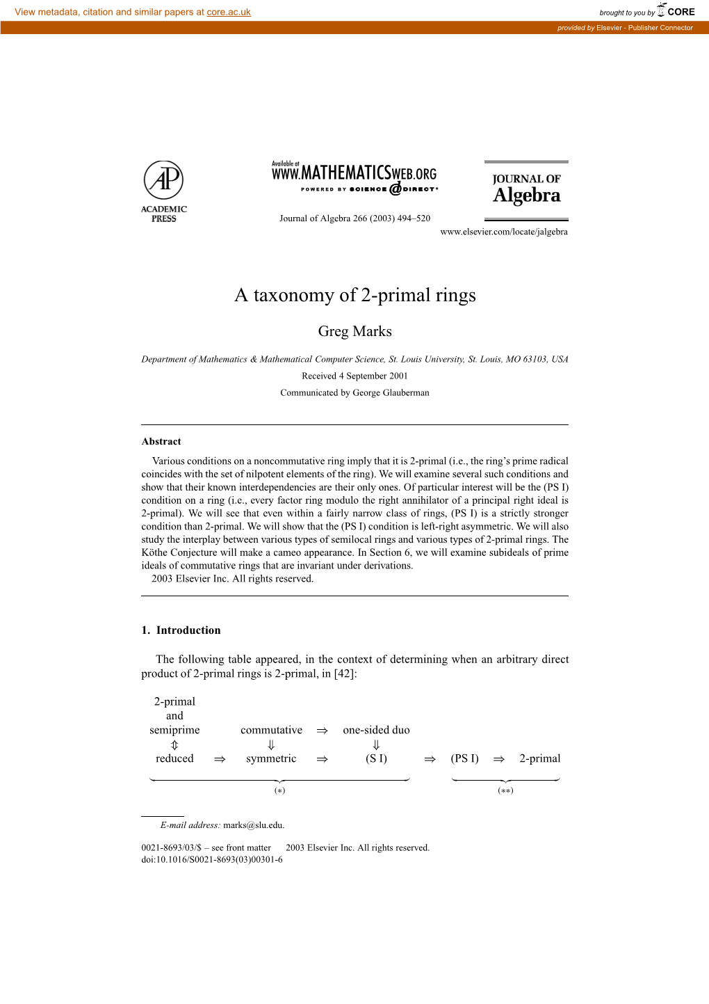 A Taxonomy of 2-Primal Rings