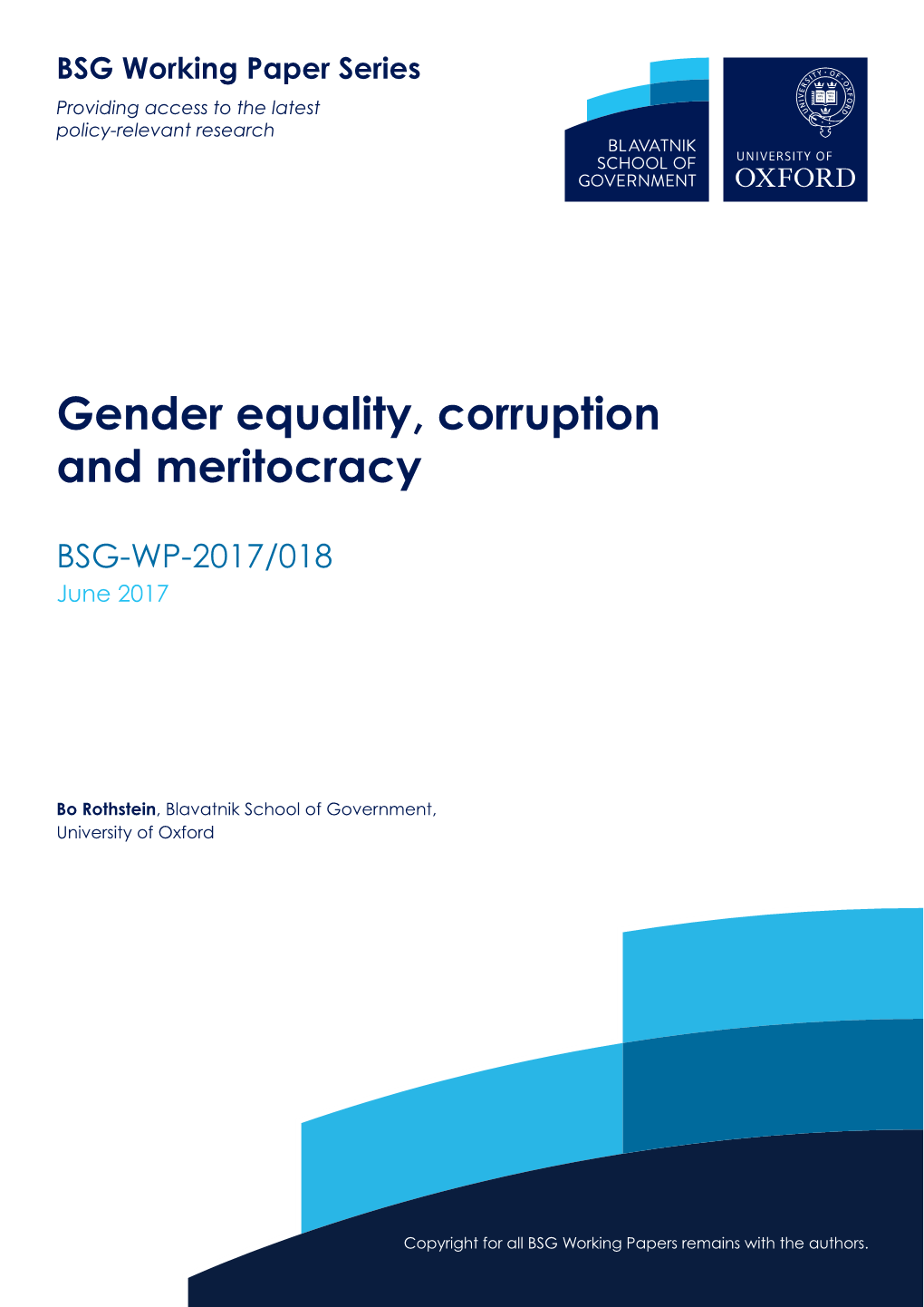 Gender Equality, Corruption and Meritocracy