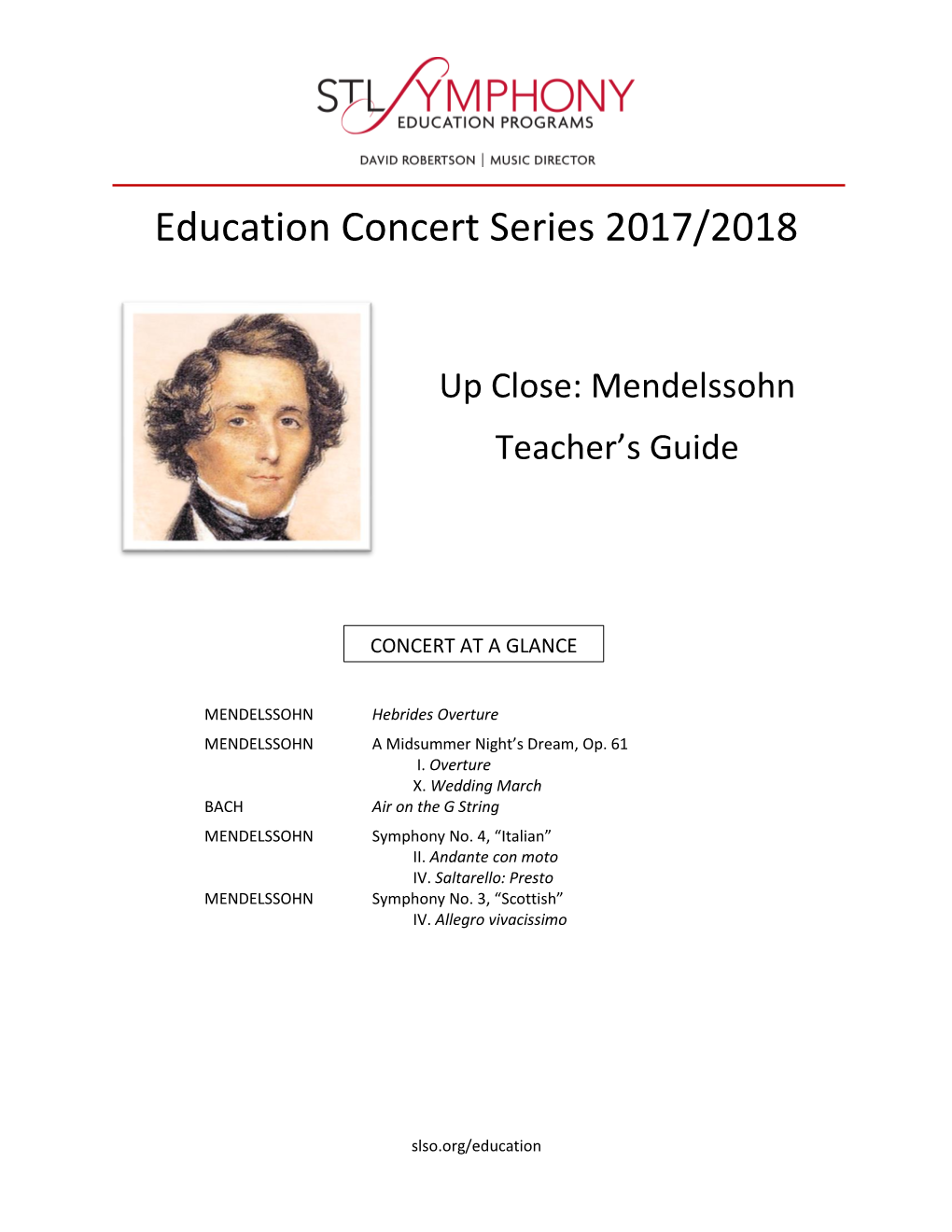 Education Concert Series 2017/2018