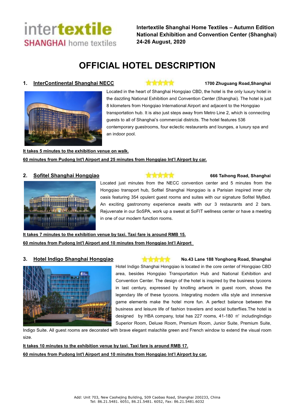 Official Hotel Description