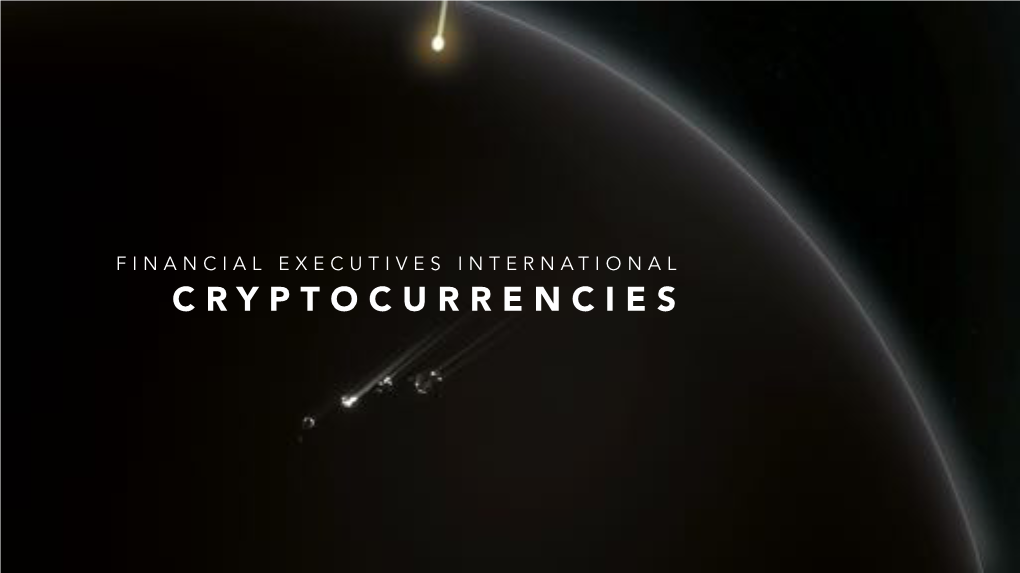 201700705 Presentation Cryptocurrencies