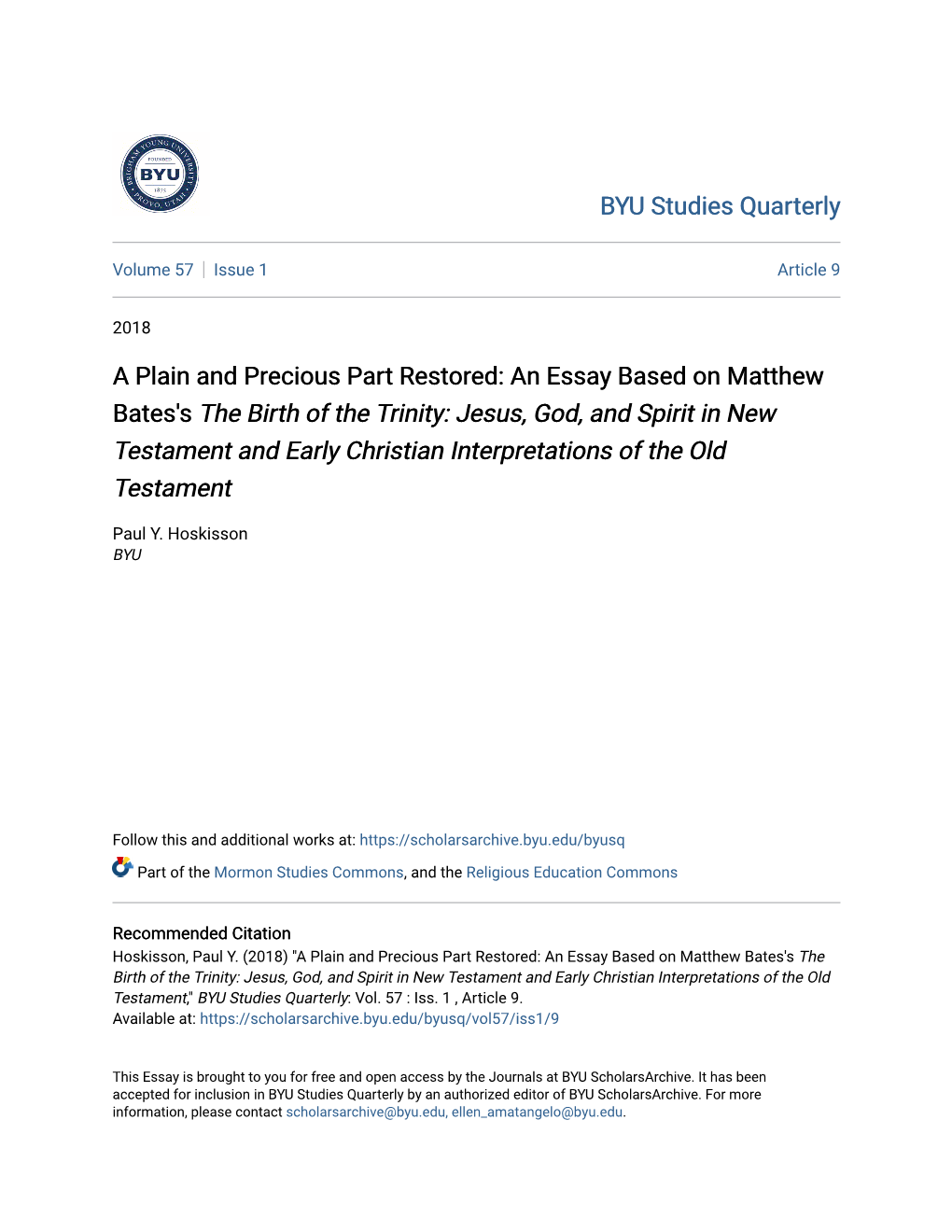 Jesus, God, and Spirit in New Testament and Early Christian Interpretations of the Old Testament