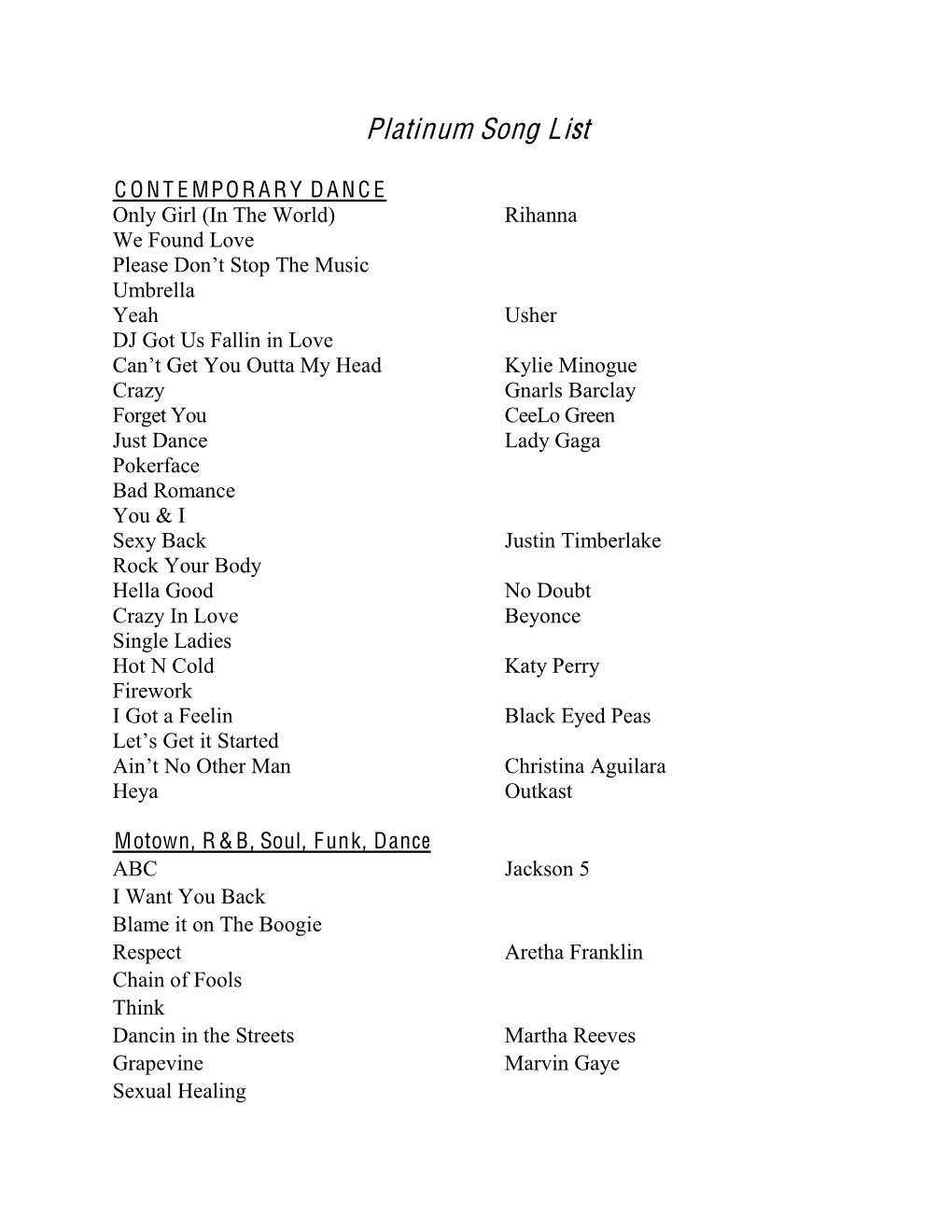 platinum-song-list-docslib