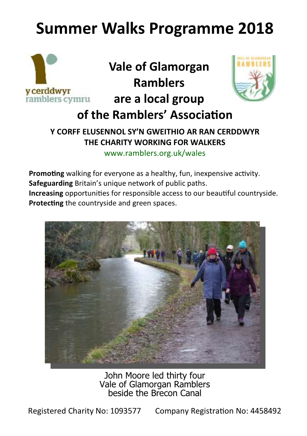 Summer Walks Programme 2018 Vale of Glamorgan