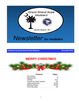 MERRY CHRISTMAS Newsletter for Modelers