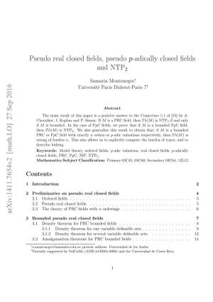 Pseudo Real Closed Field, Pseudo P-Adically Closed Fields and NTP2